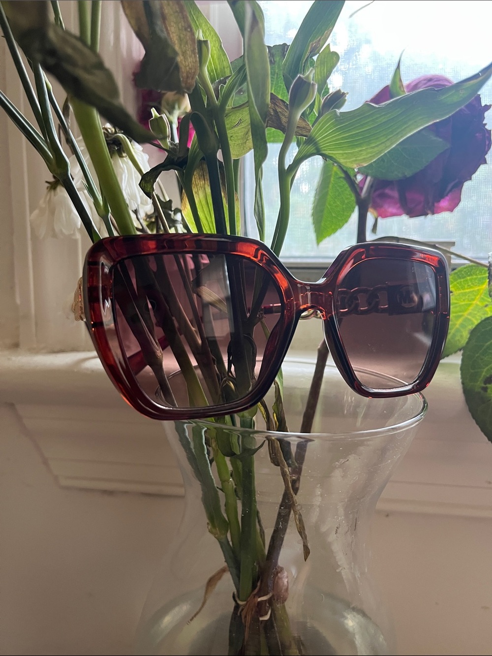 Steve Madden Tortoiseshell Brown Gradient Oversized Sunglasses